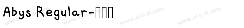 Abys Regular字体转换